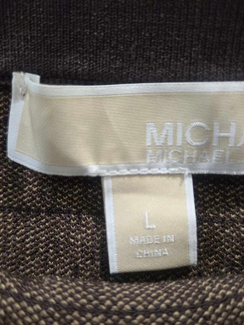MICHAEL Michael Kors Brown and Black Logo Knit Pencil Skirt